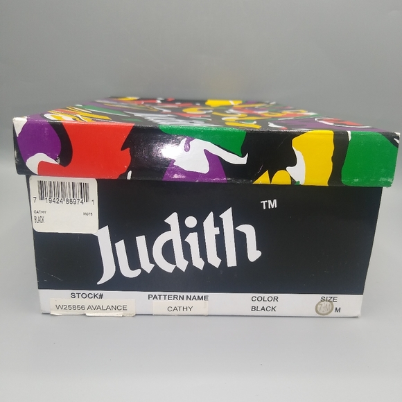 Judith Vegan Leather Cathy Chunky Heel Round Toe Mary Jane Black with Box sz 7.5 - Picture 11 of 12